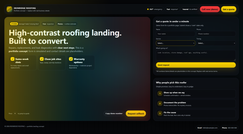 IronRidge Roofing Concept